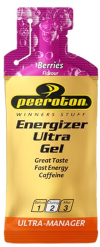 Peeroton Energizer Ultra Gel Berries - Isotonisches Energy Gel | Maximale Ausdauer, 26,5 g Kohlenhydrate