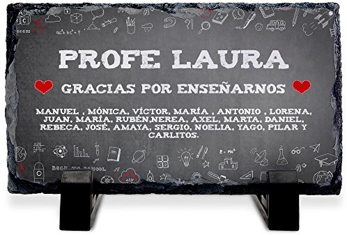 LolaPix Marco de Fotos de Pizarra. Regalos para Profesores. Regalo Personalizado. Varios diseños. Tiza