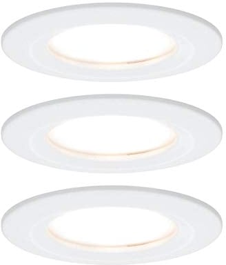 Paulmann 93496 Einbauleuchte LED Coin Nova rund 6,5W Weiß 3er-Set starr 3-Stufen-Dimmbar IP44 spritzwassergeschützt
