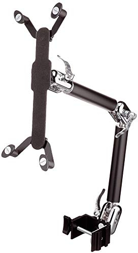 System-S 56919952 Universal Schwanenhals Tisch Halterung Halter 2-Gelenkiger Haltearm für Tablet Pc's eBook Reader in Schwarz