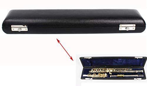 yinfente Custodia rigida a 17 fori a forma di B con scatola portaoggetti in pelle sintetica per principianti, studenti, musicisti