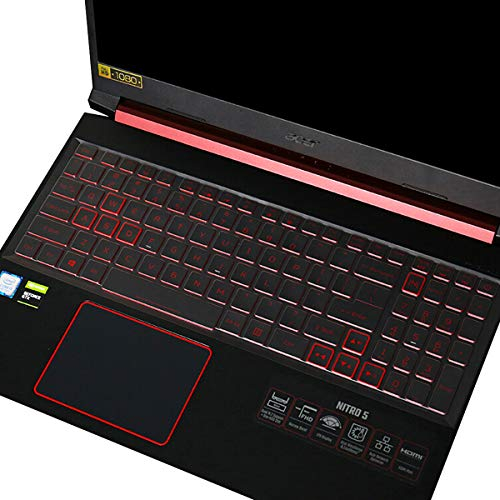 Keyboard Cover for Acer Nitro 5, Nitro 16, Nitro 17, Predator Helios 300 PH315-55/54/53/52 PH317-53/54, Nitro 5 AN515-58/57/56/54/55/45/43/44 AN517-54/53/51/52(Not Fit Nitro V15 V16, PH16-72 PH18-72)