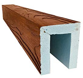 Vigas Decormágina imitación Madera (Miel) de poliestireno extruido a Medida (8 x 12 x 8 x 260 de Largo)