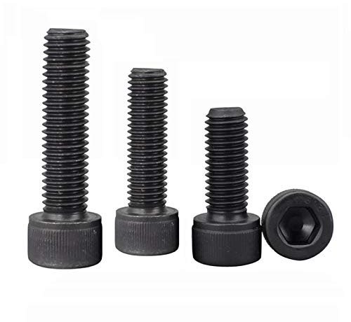 Klasse 12.9, Innensechskantschraube, Verlängerungsschraube, schwarze Schraube, M12-M12 * 20 mm (50 Stück)