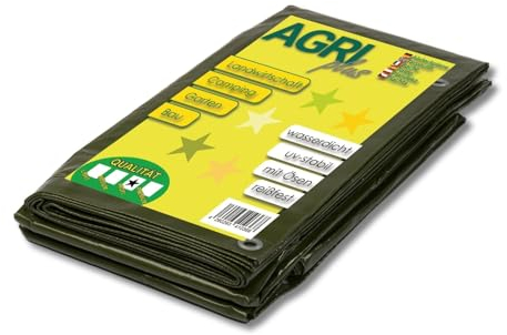 AGRI plus Gewebeplane mit Ösen I 2 x 3 m I Verschiedene Größen I 150 g/m² Folienstärke I Stabile & Reißfeste Abdeckplane I Allzweckplane für den Außenbereich I Plane wasserdicht & UV-stabil