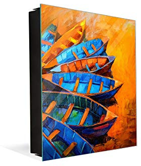 Petite boîte pour clés élégante avec décoration à Votre Guise K08 Peinture à l'huile sur Toile