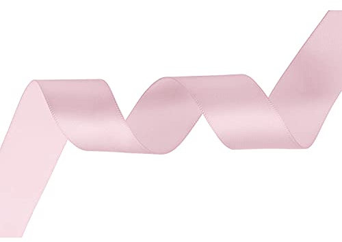 Trimming Shop Nastro bifacciale in Poliestere Satinato, 23 mm x 10 m, per la casa, progetti di Cucito, Rosa Cipria