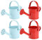 Hemoton Lot de 4 mini arrosoirs en métal avec buse et poignée - Pour enfants - Petit arrosoir - Équipement pour les plantes d'intérieur et d'extérieur
