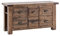 Woodkings Waschtisch Cancun I 140cm aus rustikalem Holz I Waschtischunterschrank Doppelwaschtisch I Altholz Badmöbel für Badezimmer I Unterschrank Badschrank