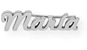 S&S Pendiente Trepador Con Nombre Personalizado | Plata de Ley 925 | Materiales Hipoalergénicos | Pendientes Mujer (Plata)