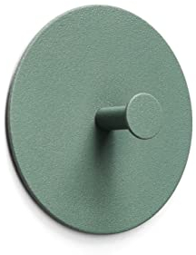 Bidetlity Gancio da parete grigio verde nordico, gancio per asciugamani autoadesivo, ideale per bagno, cucina, toilette, porta asciugamani, senza fori, colorato opaco