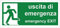 pubblimania Uscita di Emergenza Adesivo PVC Resistente per Esterno e Interno (Cm29x13) (Uscita di Emergenza)