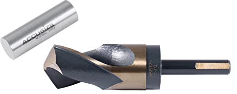 Accusize Industrial Tools 1-1/2 Zoll ANSI M35 (H.S.S. + 5% Kobalt) S und D Bohrer, 1/2 Zoll Schaft, 135 Grad Split Point, 0412-0112