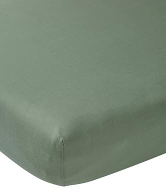 Meyco Home Basic Jersey Uni Spannbettlaken Doppelbett (Bettlaken mit weicher Jersey-Qualität, aus 100% Baumwolle, perfekte Passform durch Rundum-Gummizug, atmungsaktiv, Maße: 180 x 200 cm), Waldgrün