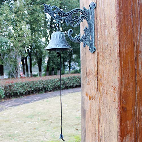 INKCOR Türglocke Gusseisen Glocke Übergroße Türklingel Aus Gusseisen 11,5cm, Wandmontage, Wetterfeste Schüttelglocken, Antike Bronze-Serviceklingel Für Haustür/Garten