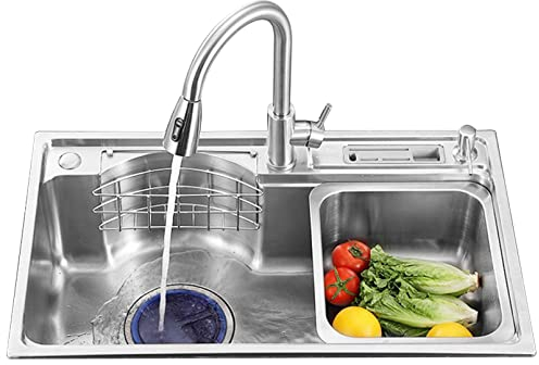 Undermount Sink Single Bowl 304 Stainless Steel Kitchen Sink Workstation Laundry Utility Sinks with Shelf and Knife Holder, Integrated Ledge and Accessories, 10-Piece Set