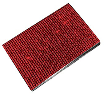 ihreesy Visitenkartenetui, Strass Edelstahl Visitenkartenetui Herren Damen Visitenkartenetui Bling Diamant Kreditkartenetui Visitenkartenhalter,Rot