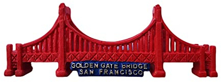 Golden Gate Bridge San Francisco USA Kühlschrankmagnet Reise Souvenir 3D Kühlschrank Dekoration Magnetaufkleber Handbemalt