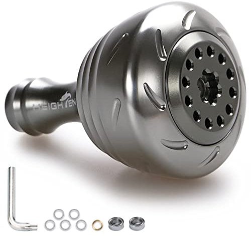 HEIGHTEN Angelrolle Griff Knauf für Shimano Daiwa Baitcasting Spinnrolle Stradish Vanford Sahara FI Tranx SLX Ballistic Exceler Tatula (30 mm – Silber) (195)