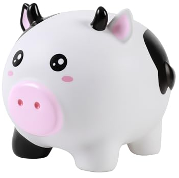 I-TOTAL® - Lustige dekorative Spardose/Münzfach aus robustem Kunststoff (Cow)