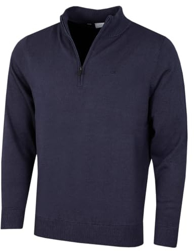 Calvin Klein Mens Campus 1/2 Zip Sweater - Denim/Navy - XL