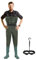 Ansobea Wathose Herren Wasserdicht, Anglerhose mit Stiefel, 70D Nylon PVC Material für Damen, Neopren für Angeln, Bauernhöfe, Bauarbeiten, Größe:42