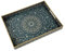 Grand plateau de service décoratif, plateau bohème avec poignées, grand plateau de service pour table basse ottomane, plateau décoratif pour salon, salle de bain et comptoir de cuisine, grand plateau