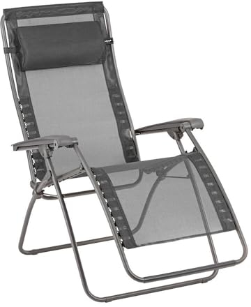 Lafuma MOBILIER - Relaxsessel Zero Gravity RSXA Clip - Klappbarer Liegestuhl für Terrasse und Garten - Strapazierfähiges Batyline®-Gewebe - Mehrpositionenliege, Komfortabel, Frankreich - Schwarz