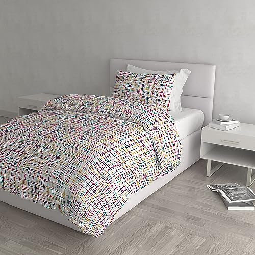 Italian Bed Linen Dafne Bettwäsche-Set, Bedruckt, Mikrofaser, Snakeworld, französisches Bett