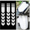 Adunsiaoto 3 Stück Motorrad Kotflügel Reflektierender, Aufkleber Fender Reflektierende Für Motorräder Universal, Motorrad Rahmen Frontgabel Aufkleber Fahrrad Dekoration ZubehöR(Weiß)