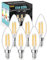 tuare E14 LED Light Bulb Dimmable, 4W 550 Lumens E14 LED Light Bulb Warm White Dimmable 2700K, 40W Equivalent SES Small Edison Screw Light Bulbs, CRI 80 Candle Bulb, 6 Count