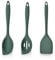 3-Piece Silicone Kitchen Utensils - 28cm/11.02 Spoons for Scooping, Draining & Stirring