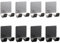 8-Teiliger Badezimmer-Rasierhalter, Rasierer-Aufbewahrungsregal Aus Edelstahl, Selbstklebender Rasierer-Halter, No-Punch-Rasierhalter, Zahnbürstenhalter, Badezimmer-Aufbewahrungsregal