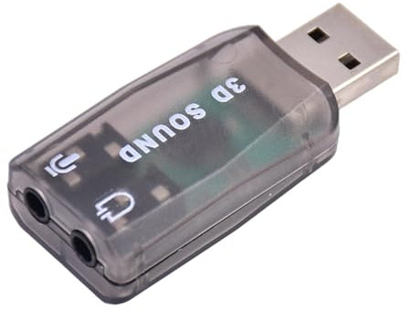 Adattatore audio USB per computer - Audio stereo a 5.1 con doppie porte audio | Adattatore USB per microfono e cuffie, audio migliorato per musica, TV, giochi, scheda audio esterna portatile