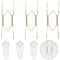 Vierone 6 Pcs Gold 8 Inch Wall Plate Hangers with Hooks, Stainless Steel, Spring-Loaded, Kitchen Decor