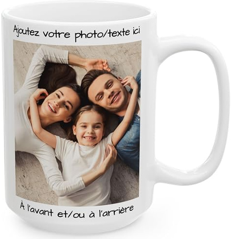 Custom Mug with Picture or Text of Your Uploads, Personalized Mug, Microwave & Dishwasher Safe Ceramic Mug, 425ml