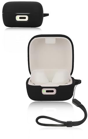 Schutzhülle für Sennheiser ACCENTUM True Wireless Earbuds Earbuds, weiche Silikonhülle mit wasserdicht, stoßfest und kratzfest, ideal für den täglichen Schutz, Schwarz