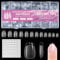 BUTBU 600pcs Capsule Americaine Ongle, 12 Tailles Faux Ongles Lon, Capsules Ongles Gel Couverture Complète pour Prothésiste Ongulaire, Débutant De Manucure Et Diy Nail Art à La Maison