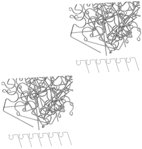 Zerodeko 2sets Garden String Lights Hangers Christmas Light Hooks for Outside Metal Hanging Hooks 50pcs*2