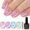 Shining She Gel Nail Polish Magnetic, 4 Colours Pink Purple Blue Pink Green Shimmer Glitter Cat Eye Nail Polish with Magnet Soak-Off UV/LED Gel Polish for Nail Art Salon DIY Home, 8 ML