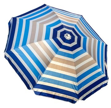 SUN & SURF Sombrilla de Playa PREMIUM con Ventilación 220 cm Mástil Inclinable Punta TWISTER y Junta de Doble Seguridad UPF 50+ UV