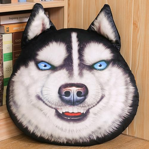 Xiyocadt Hund Kuscheltier, Husky Plüschen Spielzeug Kissen, Entspanne Dich Simulation Seltsam Sofakissen (Wut,70CM)