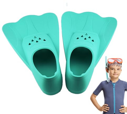 Palmes de Natation Enfant | Nageoires Courtes d'Entraînement pour la Natation des ,Palmes d'Entraînement de Piscine - pour Snorkeling Piscine Bodyboard Plongée Fitness Voyage Plage Vacances