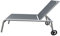 Extra hohe Doppler Luxus Rollliege Detroit silber, platzsparend stapelbar, Aluminium Gestell und Textilen Bezug