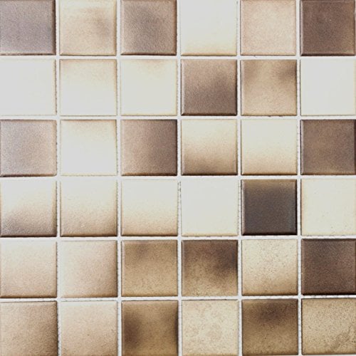Mosaik Fliese Keramik beige braun für BODEN WAND BAD WC DUSCHE KÜCHE FLIESENSPIEGEL THEKENVERKLEIDUNG BADEWANNENVERKLEIDUNG Mosaikmatte Mosaikplatte