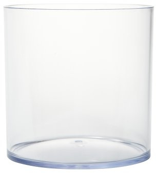 OASIS® clear acrylic vase (14.5 x 15cm) (2 Pack, Clear)