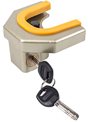Pro Plus Anhänger Diebstahlsicherung für Blech Zugkugelkupplungen 4,8-6,1 cm inkl 2 Schlüssel für Wohnwagen, Anhänger und Pferdeanhänger