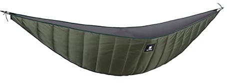 OneTigris Night Protector Hängematte Underquilt Isomatten Underblanket für Hängematten Unterdecke Wärmeschutz Ultraleicht für Outdoor Wandern Camping 280x120cm(Armee Grün)