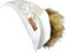 m.i.r.o.s Long Beanie Mütze Moni in Weiss/handgemachte Wintermütze Pom Pom Dipdruck