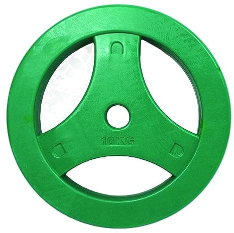 Tunturi Aerobic Hantelscheibe - Kurzhantelgewichte - 1x 10 kg - 30 mm - Grün